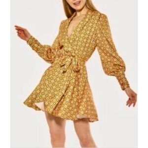 Women's ALEXIA ADMOR Phoebe Mini Wrap Dress Size 10  Geometric